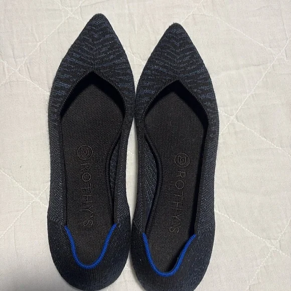 Rothy's The Point Midnight Metallic Zebra - Picture 7 of 14